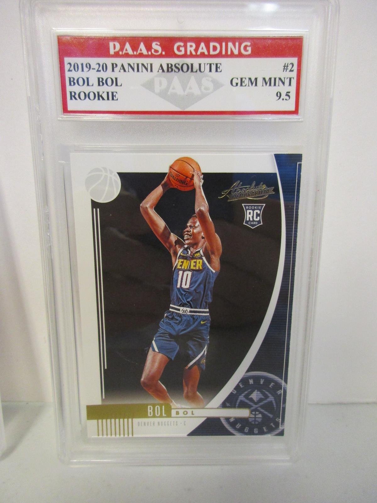 Bol Bol Denver Nuggets 2019-20 Panini Absolute ROOKIE #2 graded PAAS Gem Mint 9.5