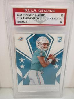 Tua Tagovailoa Dolphins 2020 Rookies & Stars ROOKIE #102 graded PAAS Gem Mint 10