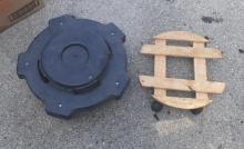 Round Dolly, 1 wood & 1 plastic