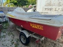 Donzi Inboard Motor Boat, approx 16 ft. with trailer