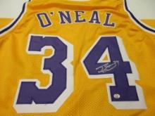 Shaquille O'Neal of the LA Lakers signed autographed basketball jersey PAAS COA 430