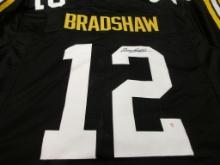 Terry Bradshaw of the Pittsburgh Steelers signed autographed football jersey PAAS COA 756