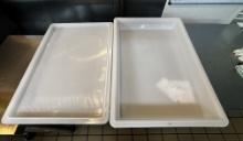(4) Cambro Poly Food Box w. Lids Full Size