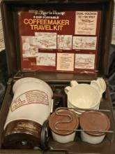 Vintage Coffeemaker Travel Kit in Case
