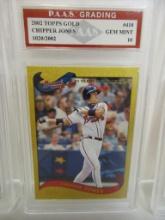 Chipper Jones Braves 2002 Topps Gold 1020/2002 #410 graded PAAS Gem Mint 10
