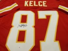 Travis Kelce of the Kansas City Chiefs signed autographed football jersey PAAS COA 575