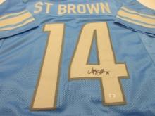 Amon-Ra St.Brown of the Detroit Lions signed autographed football jersey PAAS COA 916