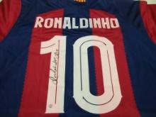 Ronaldinho Gaucho of Barcelona signed autographed soccer jersey PAAS COA 571