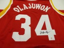 Hakeem Olajuwon of the Houston Rockets signed autographed basketball jersey PAAS COA 149