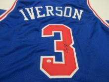 Allen Iverson of the Philadelphia 76ers signed autographed basketball jersey PAAS COA 278