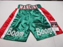 Ray BOOM BOOM Mancini signed autographed boxing trunks JSA COA 161