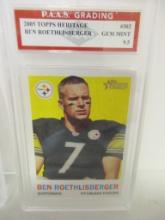 Ben Roethlisberger Pittsburgh Steelers 2005 Topps Heritage #302 graded PAAS Gem Mint 9.5