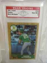 Mark McGwire Oakland A's 1987 Topps All Star ROOKIE #366 graded PAAS Near Mint 8