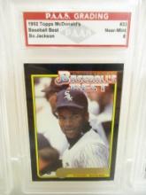 Bo Jackson White Sox 1992 Topps McDonalds Baseballs Best #33 graded PAAS NM 8