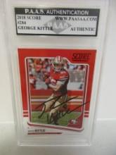 George Kittle of the San Francisco 49ers signed autographed slabbed sportscard PAAS Holo 743