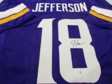 Justin Jefferson of the Minnesota Vikings signed autographed football jersey PAAS COA 534