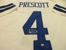 Dak Prescott of the Dallas Cowboys signed autographed white football jersey PAAS COA 300