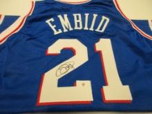 Joel Embiid of the Philadelphia 76ers signed autographed basketball jersey PAAS COA 591