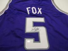 De'Aaron Fox of the Sacramento Kings signed autographed basketball jersey PAAS COA 874