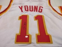 Trae Young of the Atlanta Hawks signed autographed basketball jersey PAAS COA 424