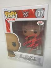 The ROCK of the WWE signed autographed Funko Pop PAAS COA 014