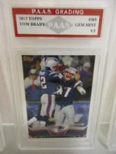 Tom Brady New England Patriots 2013 Topps #369 graded PAAS Gem Mint 9.5