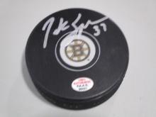 Patrice Bergeron of the Boston Bruins signed autographed hockey puck PAAS COA 421