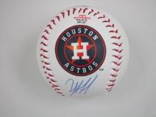 Yordan Alvarez of the Houston Astros signed autographed logo baseball PAAS COA 127