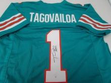 Tua Tagovailoa of the Miami Dolphins signed autographed football jersey PAAS COA 595