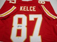 Travis Kelce of the KC Chiefs signed autographed football jersey PAAS COA 665