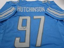 Aidan Hutchinson of the Detroit Lions signed autographed football jersey PAAS COA 693