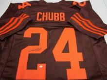 Nick Chubb of the Cleveland Browns signed autographed football jersey PAAS COA 773