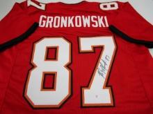 Rob Gronkowski of the Tampa Bay Buccaneers signed autographed football jersey PAAS COA 761