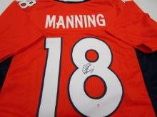 Peyton Manning of the Denver Broncos signed autographed football jersey PAAS COA 004