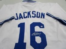 Bo Jackson of the KC Royals signed autographed baseball jersey PAAS COA 075