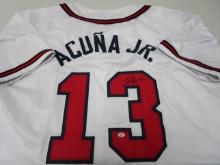 Ronald Acuna Jr of the Atlanta Braves signed autographed baseball jersey PAAS COA 070