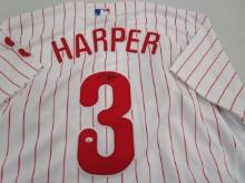 Bryce Harper of the Philadephia Phillies signed autographed baseball jersey PAAS COA 514