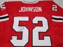 Reese Johnson of the Chicago Blackhawks signed autographed hockey jersey PAAS COA 337