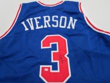 Allen Iverson of the Philadelphia 76ers signed autographed basketball jersey PAAS COA 280