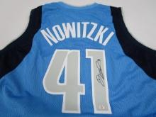 Dirk Nowitzki of the Dallas Mavericks signed autographed basketball jersey PAAS COA 683