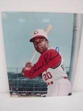 Frank Robinson of the Cincinnati Reds signed autographed 8x10 photo TAA COA 215
