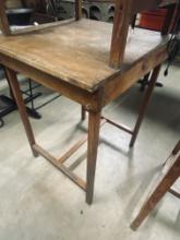 32" l  x 32" w Wooden pub table