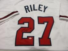 Austin Riley of the Atlanta Braves signed autographed baseball jersey PAAS COA 568