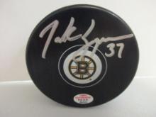 Patrice Bergeron of the Boston Bruins signed autographed hockey puck PAAS COA 422