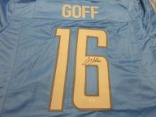 Jared Goff of the Detroit Lions signed autographed football jersey PAAS COA 071