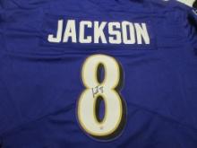 Lamar Jackson of the Baltimore Ravens signed autographed football jersey PAAS COA 724