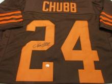 Nick Chubb of the Cleveland Browns signed autographed football jersey PAAS COA 774