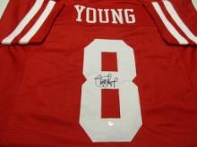Steve Young of the San Francisco 49ers signed autographed football jersey PAAS COA 981