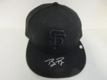 Buster Posey of the San Francisco Giants signed autographed baseball hat PAAS COA 201