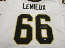 Mario Lemieux of the Pittsburgh Penguins signed autographed hockey jersey PAAS COA 043
